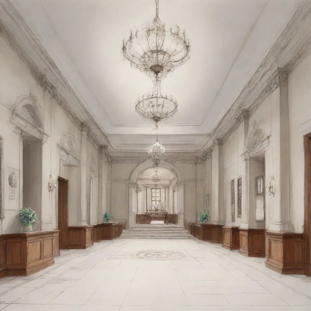  a sketch of a university entrance hall with security and reception good looking trending fantastic 1