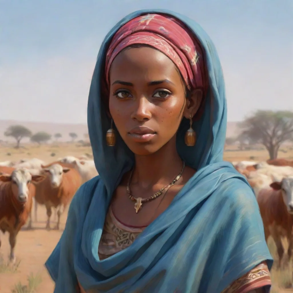 ai a somali woman from the countryside looking after her livestock confident engaging wow artstation art 3