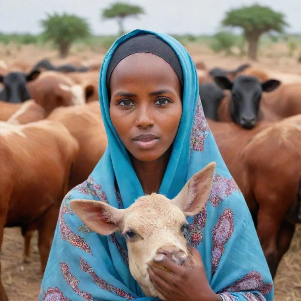 ai a somali woman from the countryside looking after her livestock good looking trending fantastic 1