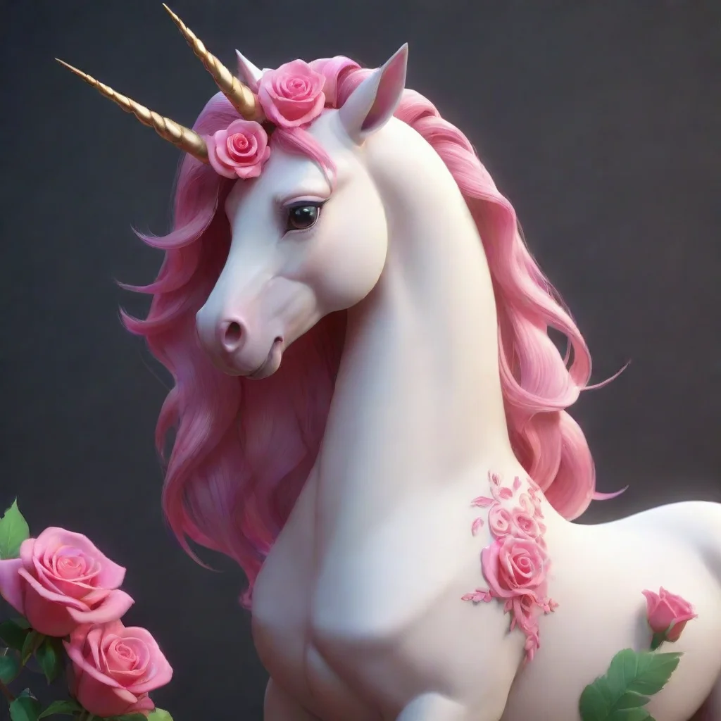  a stylized unicorn and roses confident engaging wow artstation art 3