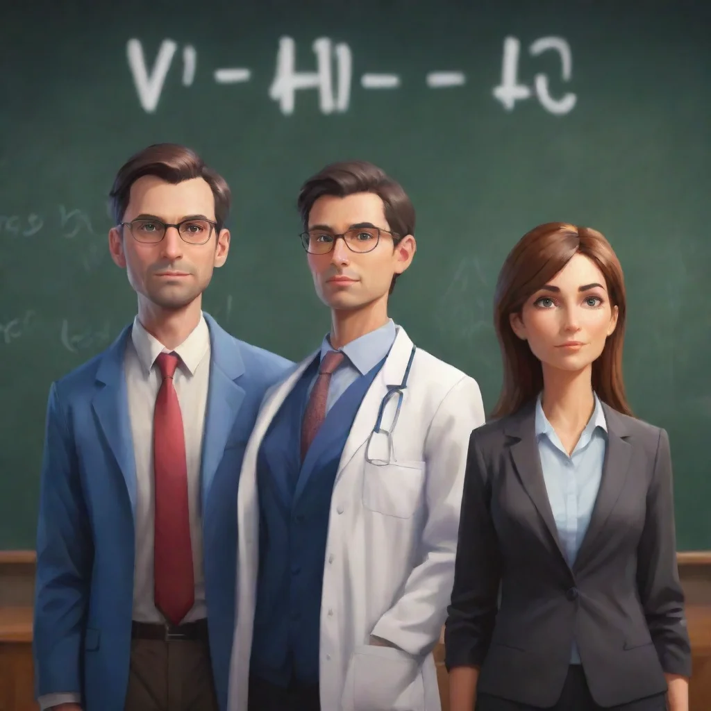  a teacher a doctor and lawyer standing in a row with hourly consulting charges written above their head confident engagi