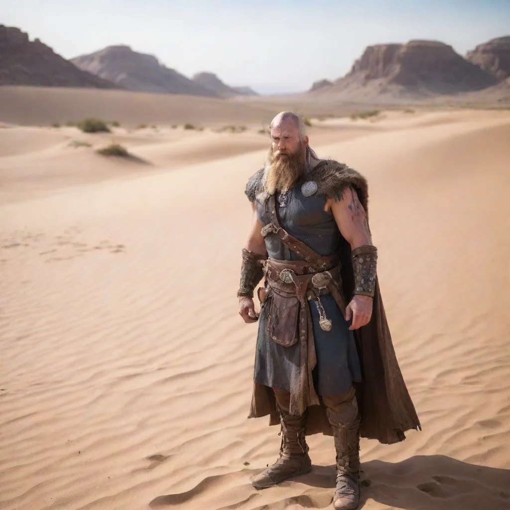  a viking stranded in the desert