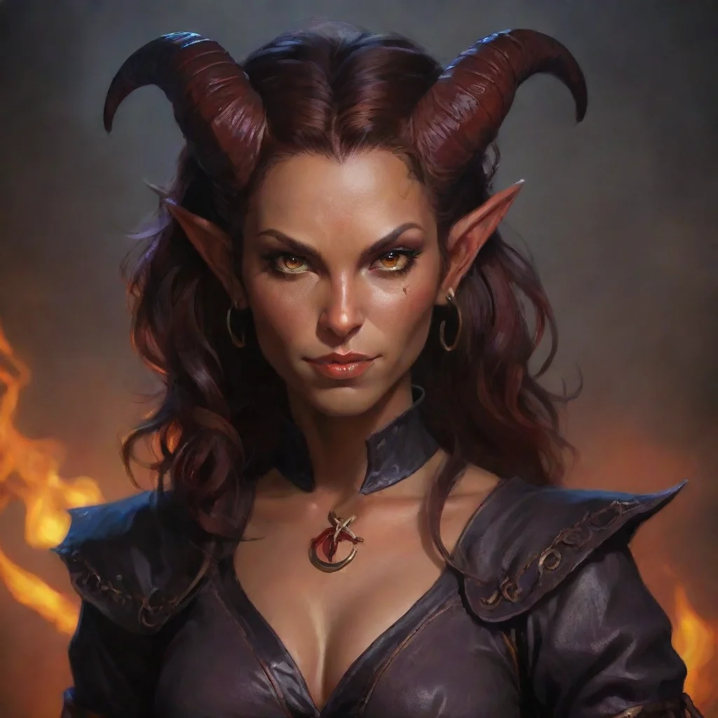 a woman tiefling amazing awesome portrait 2