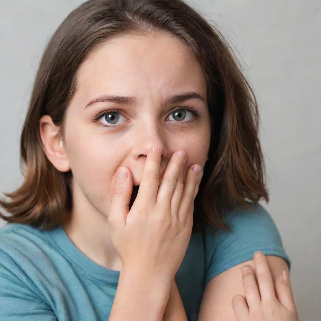 ai a women covering a boy mouth with her hands