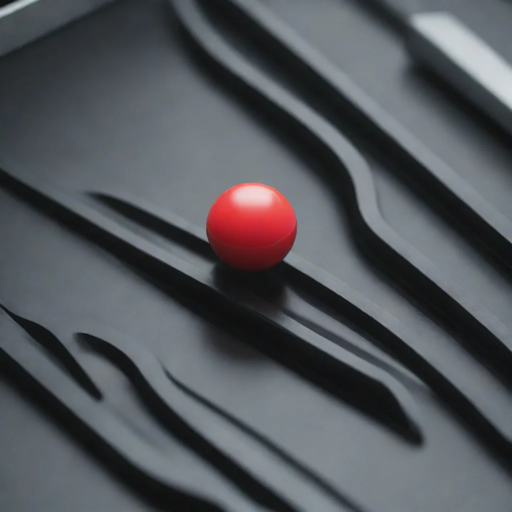 a zoomed in shot of a one red sphere rolling in to the matte black twisted conveyor assembly line3d isometricsminimalism