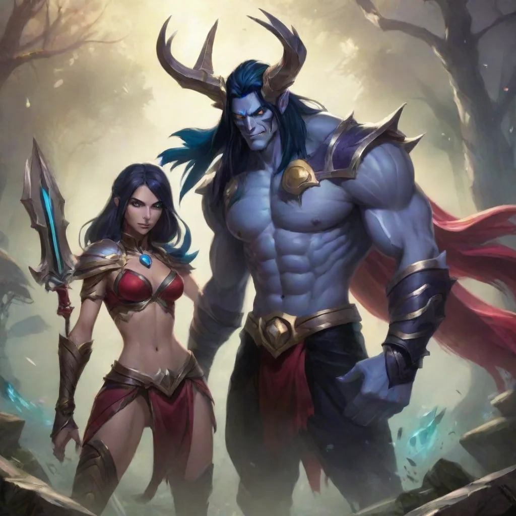  aattrox and kayn from league of legends