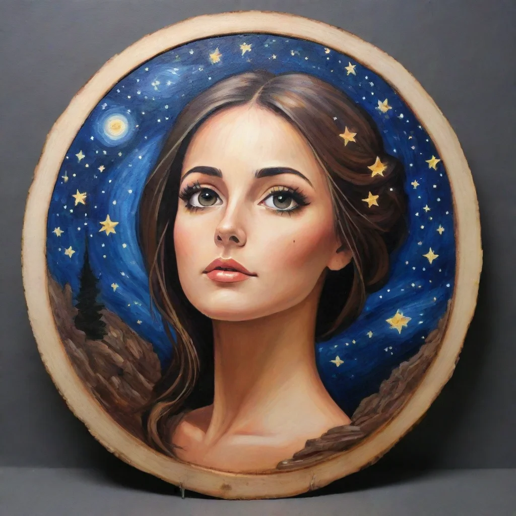 abanico de madera pintado con la noche estrelladaamazing awesome portrait 2