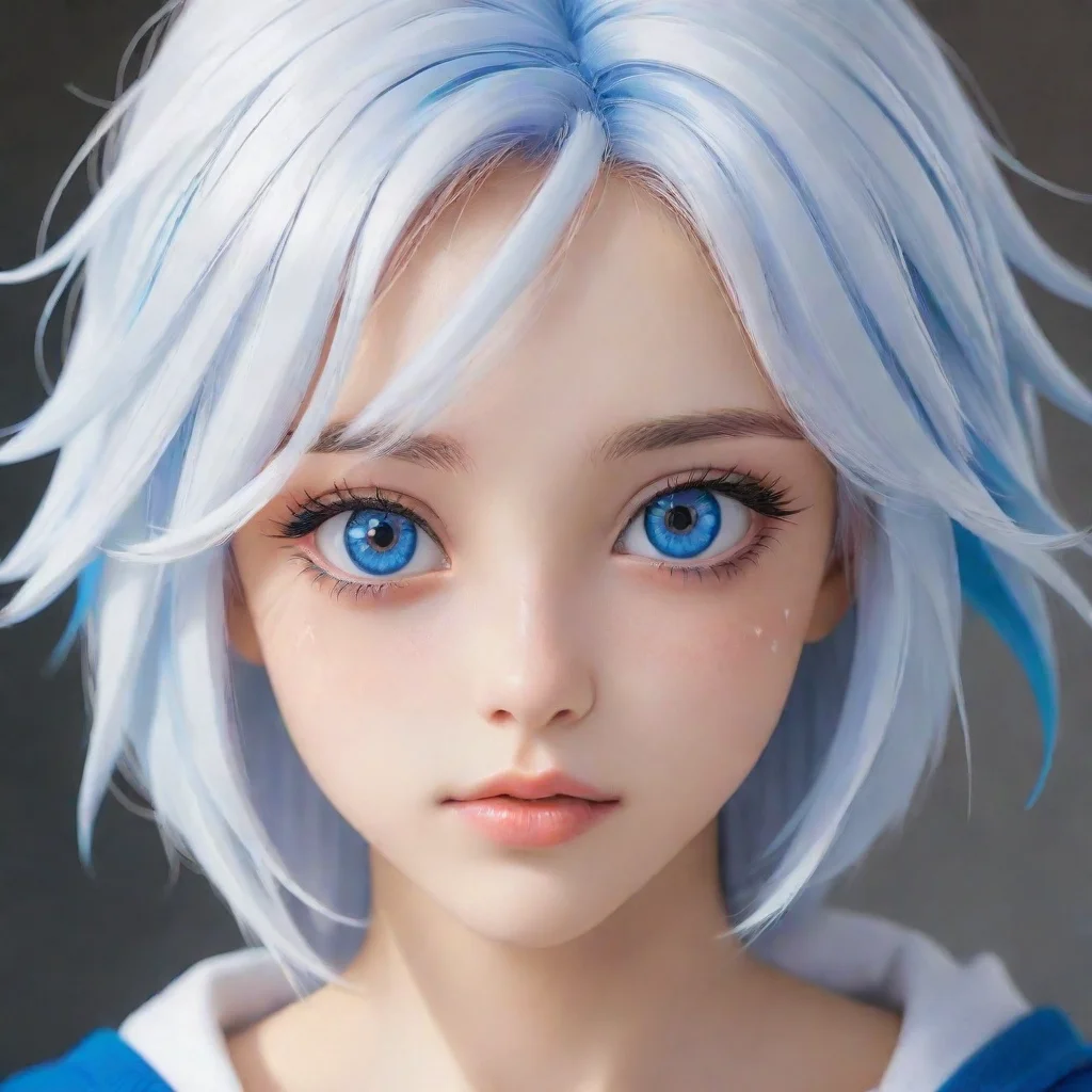  adolescente peli blanca con ojos azules estilo anime good looking trending fantastic 1