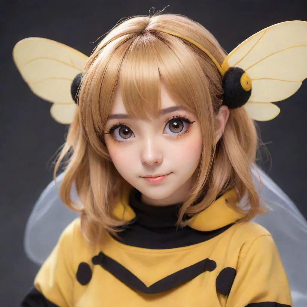  adorable nerdy anime woman in adorable bee costumeamazing awesome portrait 2