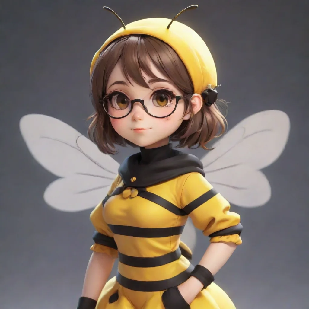 ai adorable nerdy anime woman in adorable bee costumeconfident engaging wow artstation art 3