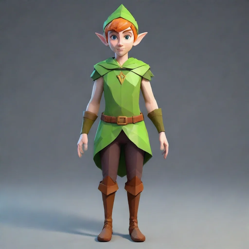 ai aesthetic character elf low poly