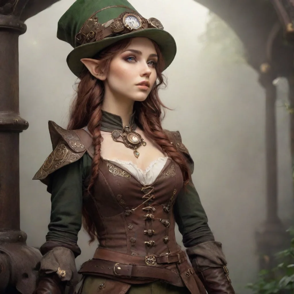 ai aesthetic character elf steampunk