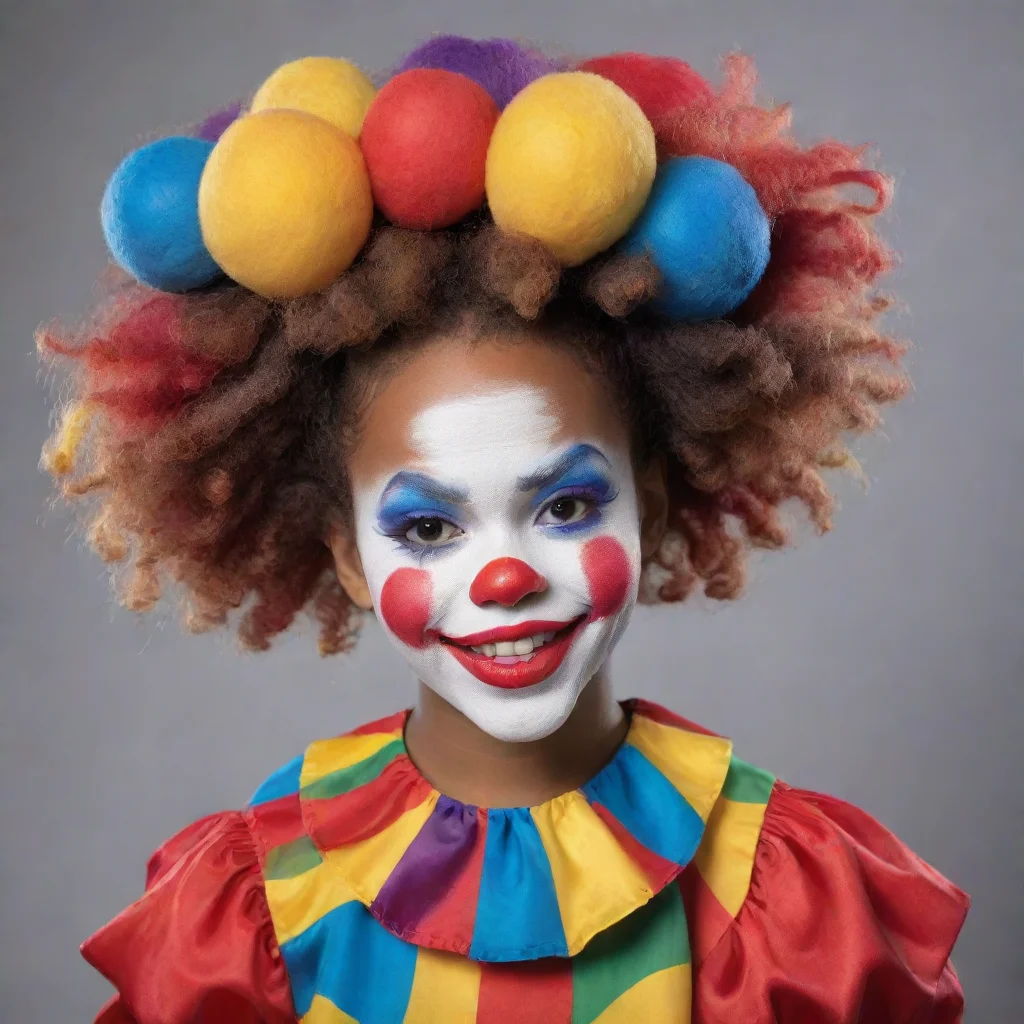 african american clown girl