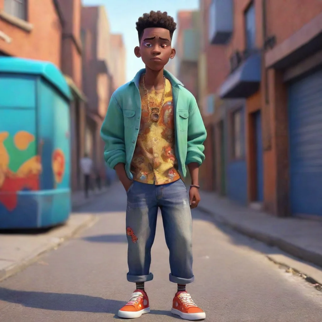  african male charactermodern street fashion pixar style