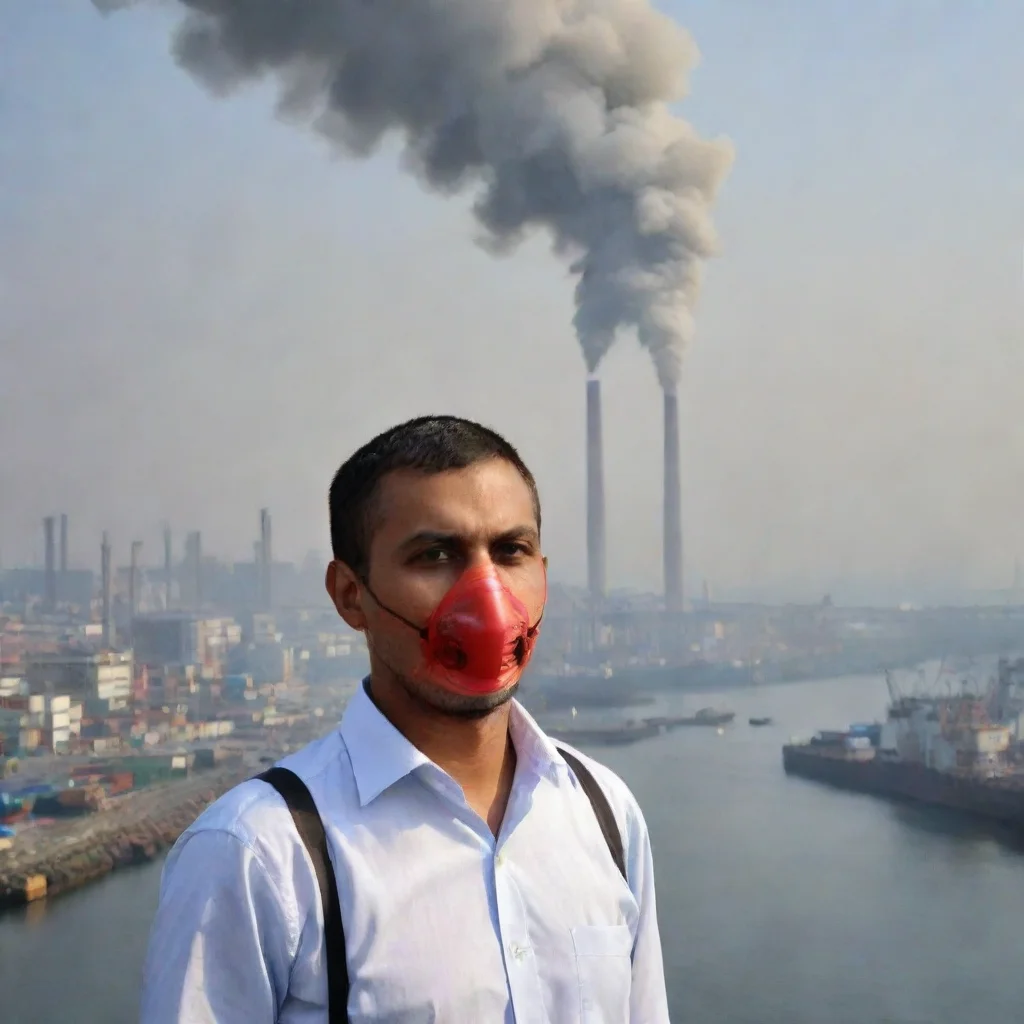 ai air pollution source in the port area and sollutions amazing awesome portrait 2