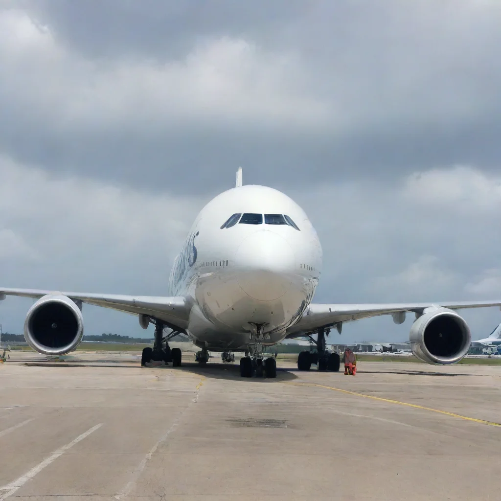 ai airbus a380 at the gate in miami international airport appears amazing awesome portrait 2