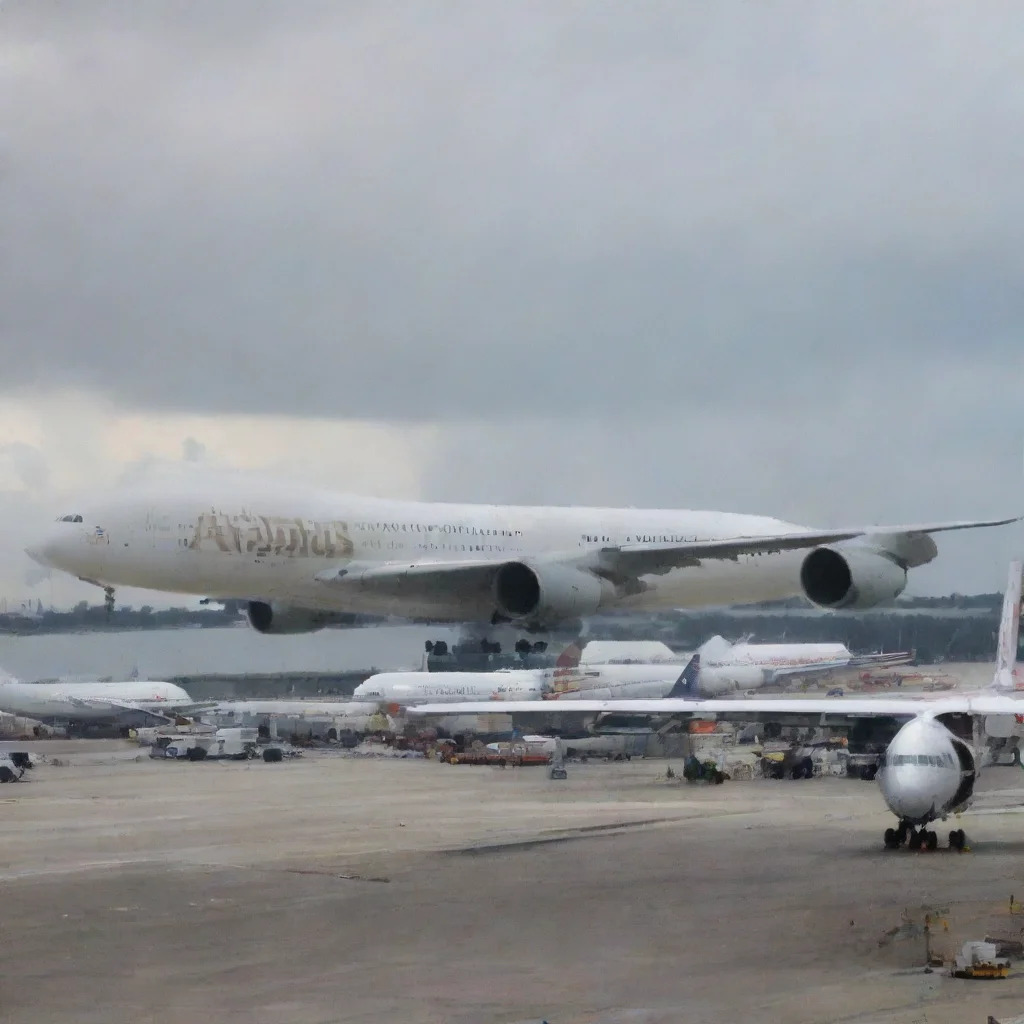  airbus a380 at the gate in miami international airport appears