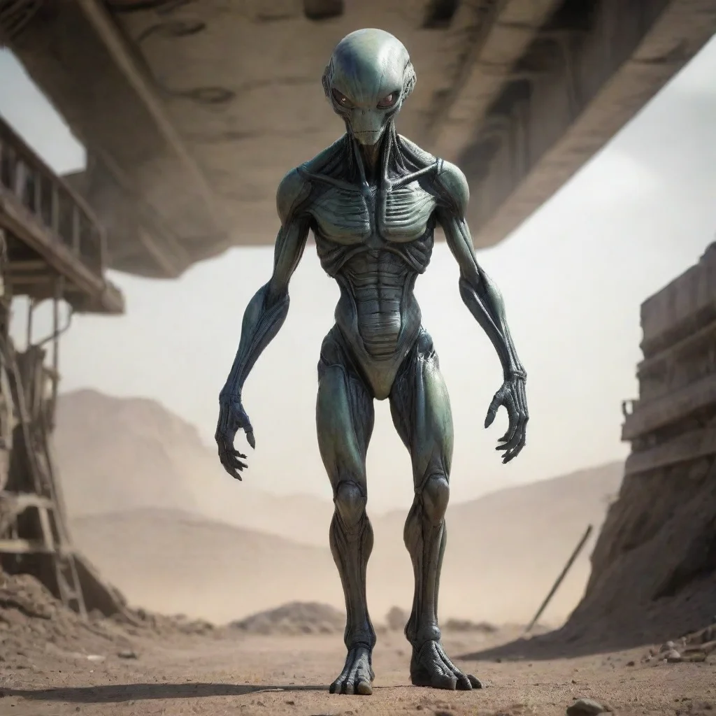 ai alien engineer standing tall