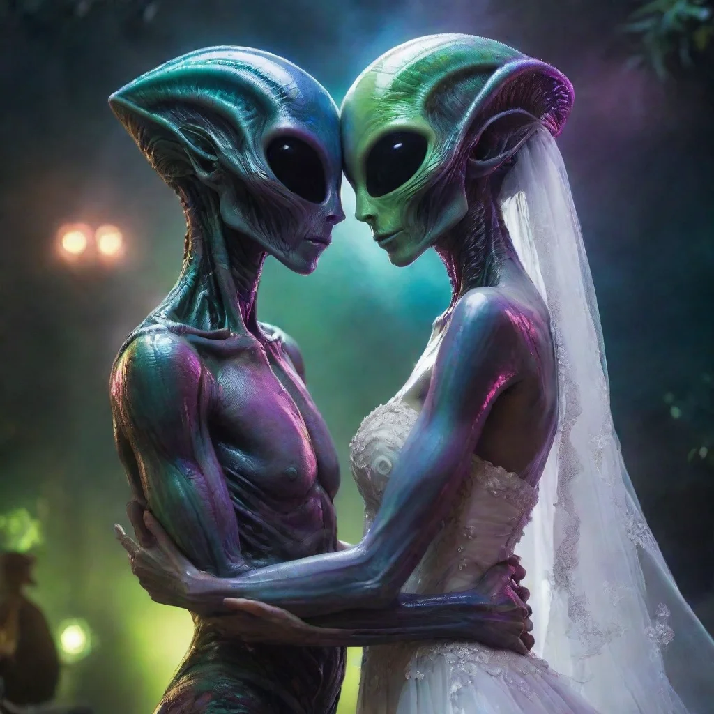  alien lovers embrace fantasy trending art love wedding colorfulgood looking trending fantastic 1