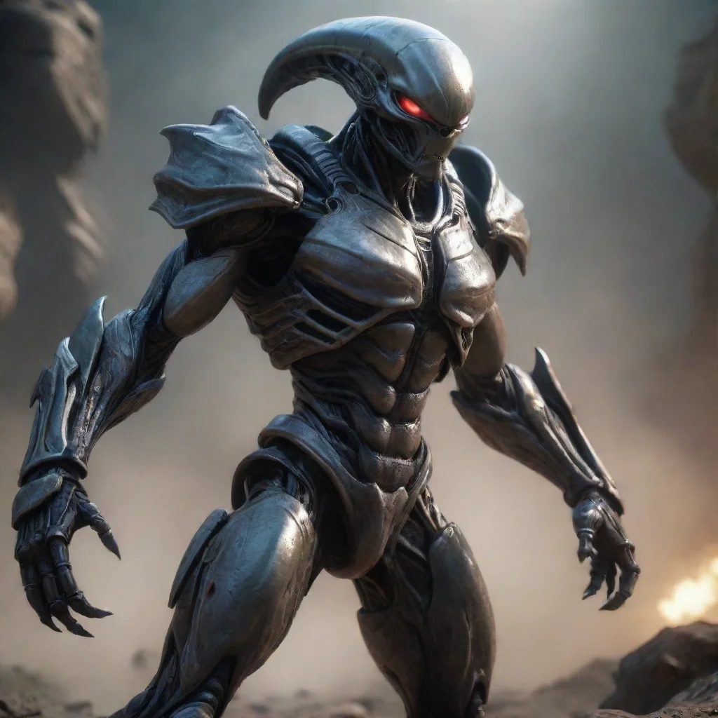 ai alien warrior strong armored unreal cinematic pose