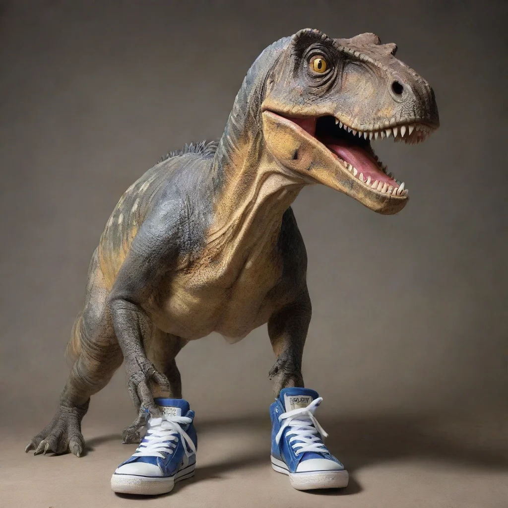 allosaurus with sneakers amazing awesome portrait 2