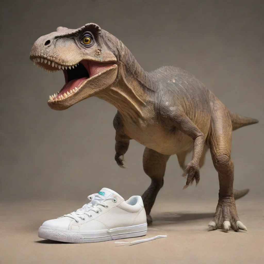 allosaurus with sneakers