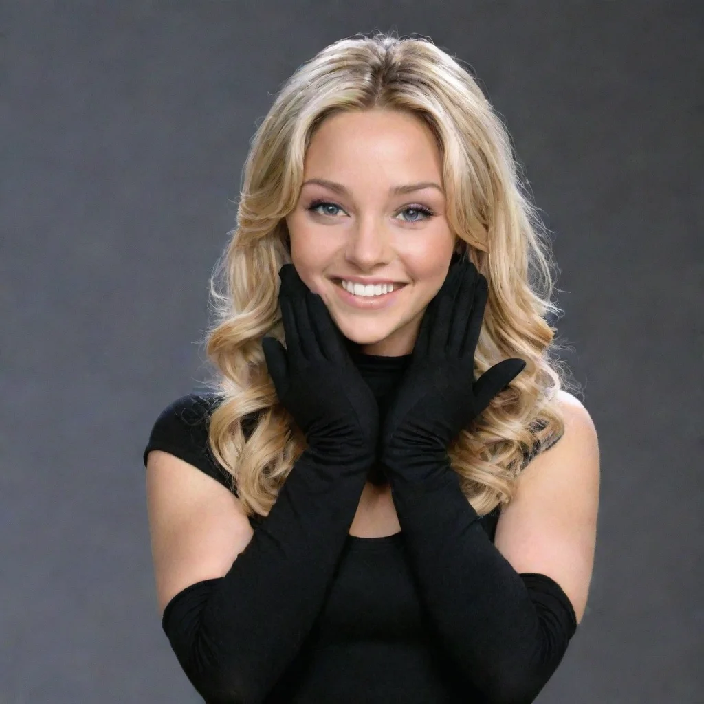ai amanda bynes from the amanda showsmiling with black gloves and gun 