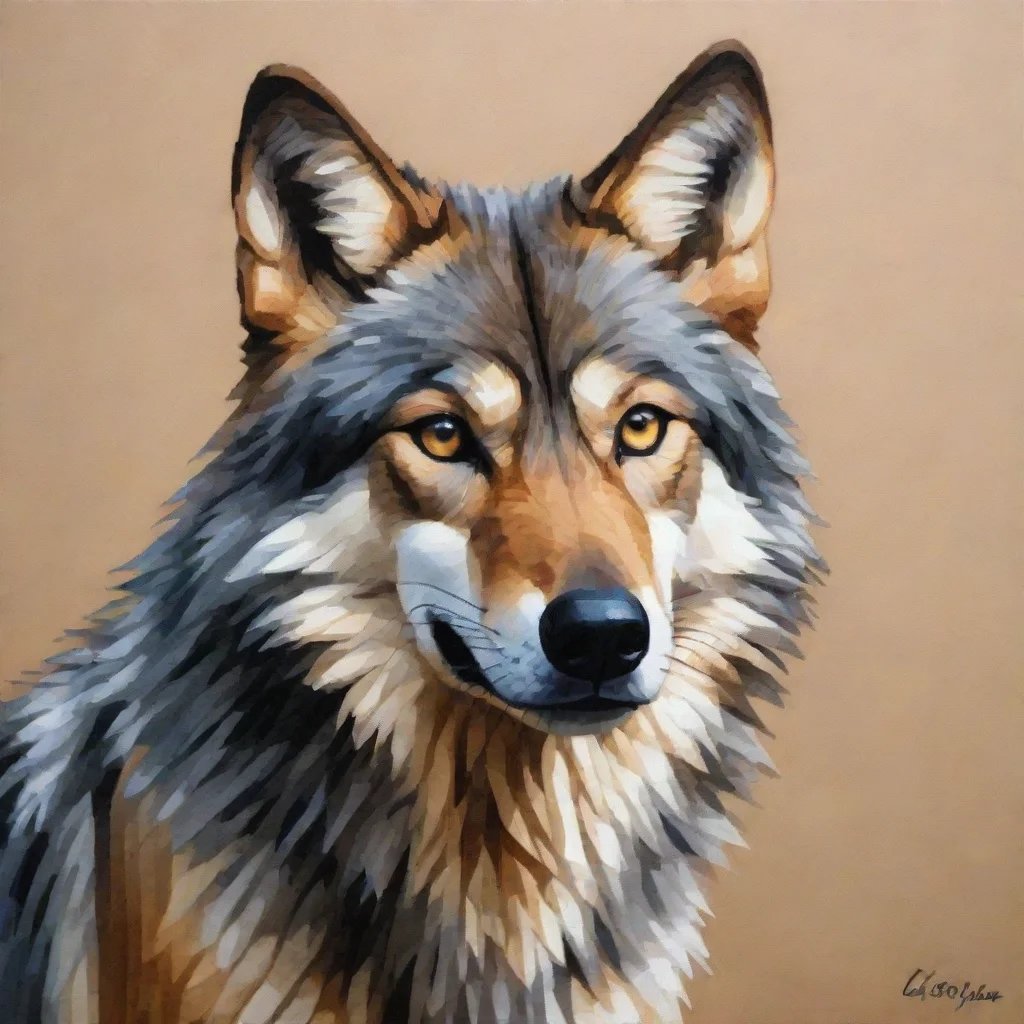 ai amazing 2d 30x30 block by block wolf awesome portrait 2