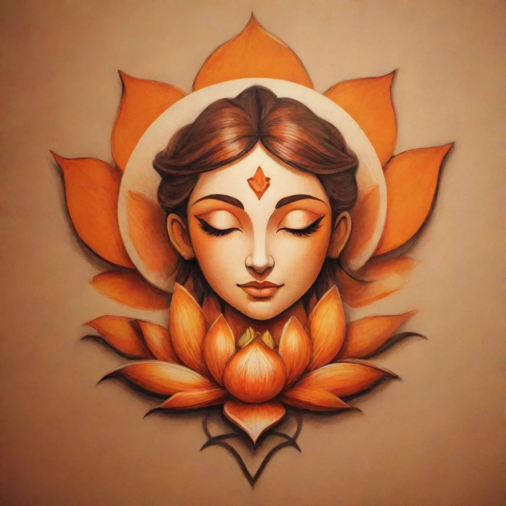 ai amazing a 2 d logo drawing consists of an orange lotus and the caduceus symbolawesome portrait 2