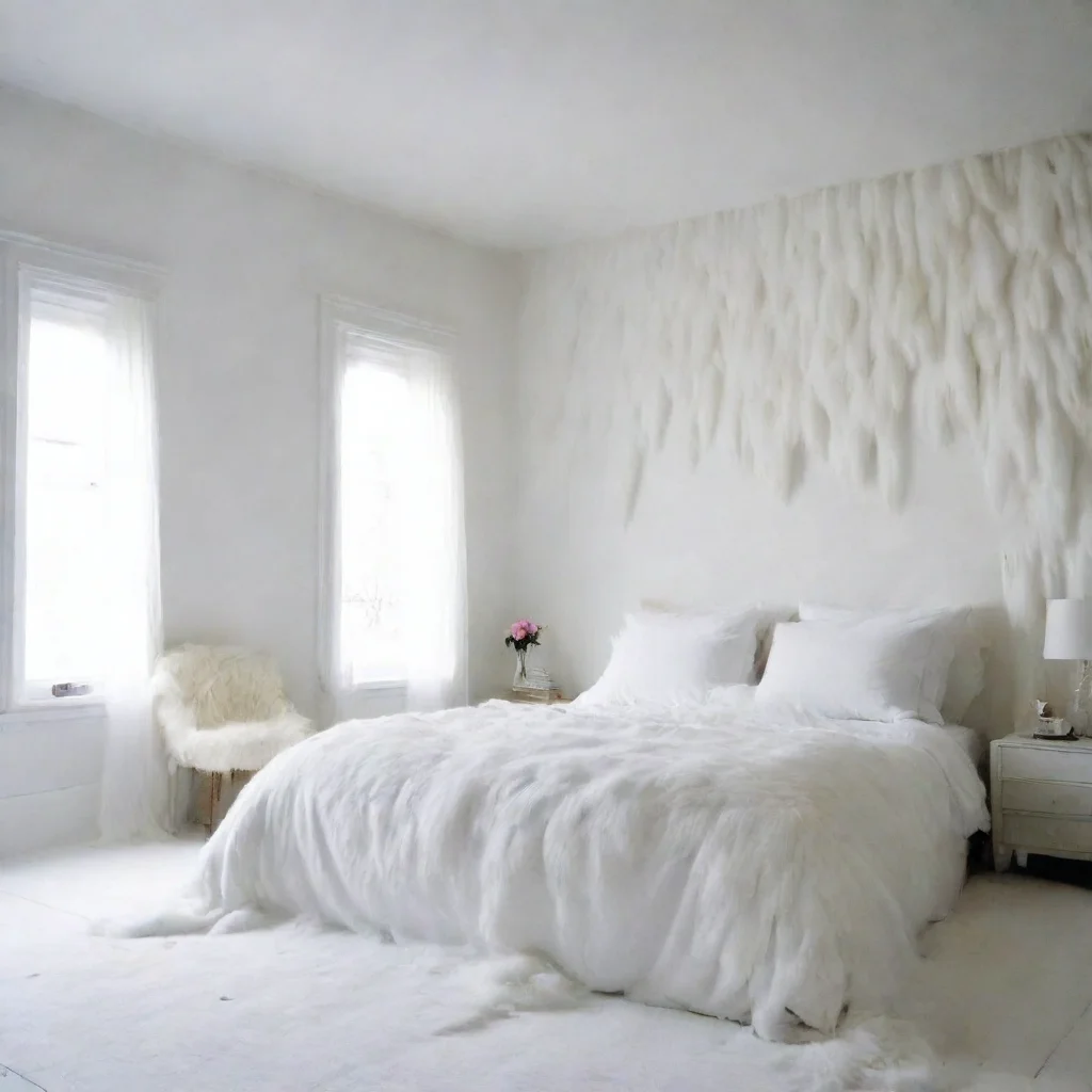 ai amazing a bedroom covered in thick white fur everywhere awesome portrait 2