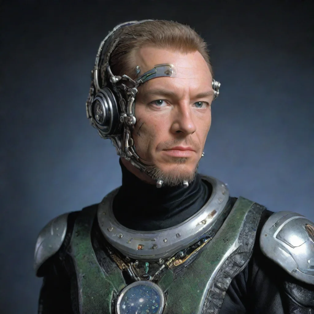 ai amazing a cyborg wizard wearing an astronaut spacesuit 1998 star trek borg awesome portrait 2