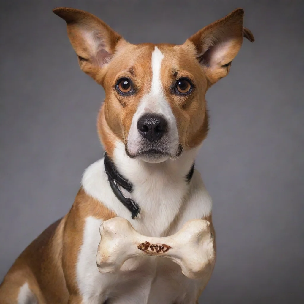ai amazing a dog with bone awesome portrait 2 wide