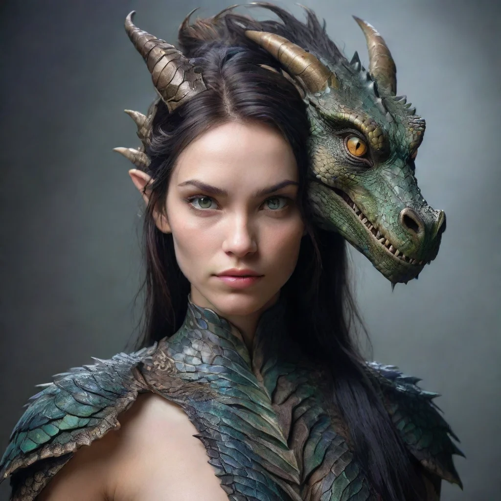 amazing a dragon and human hybrid awesome portrait 2