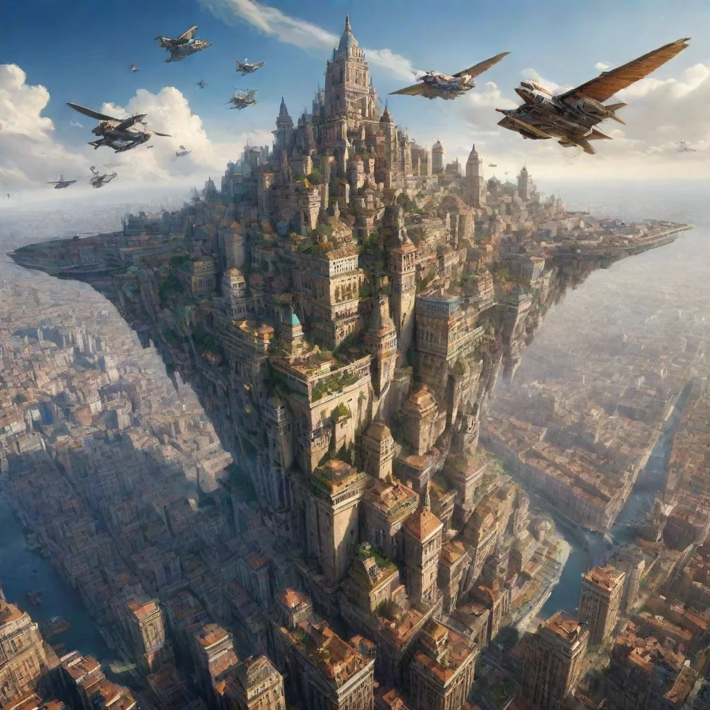 ai amazing a flying city awesome portrait 2