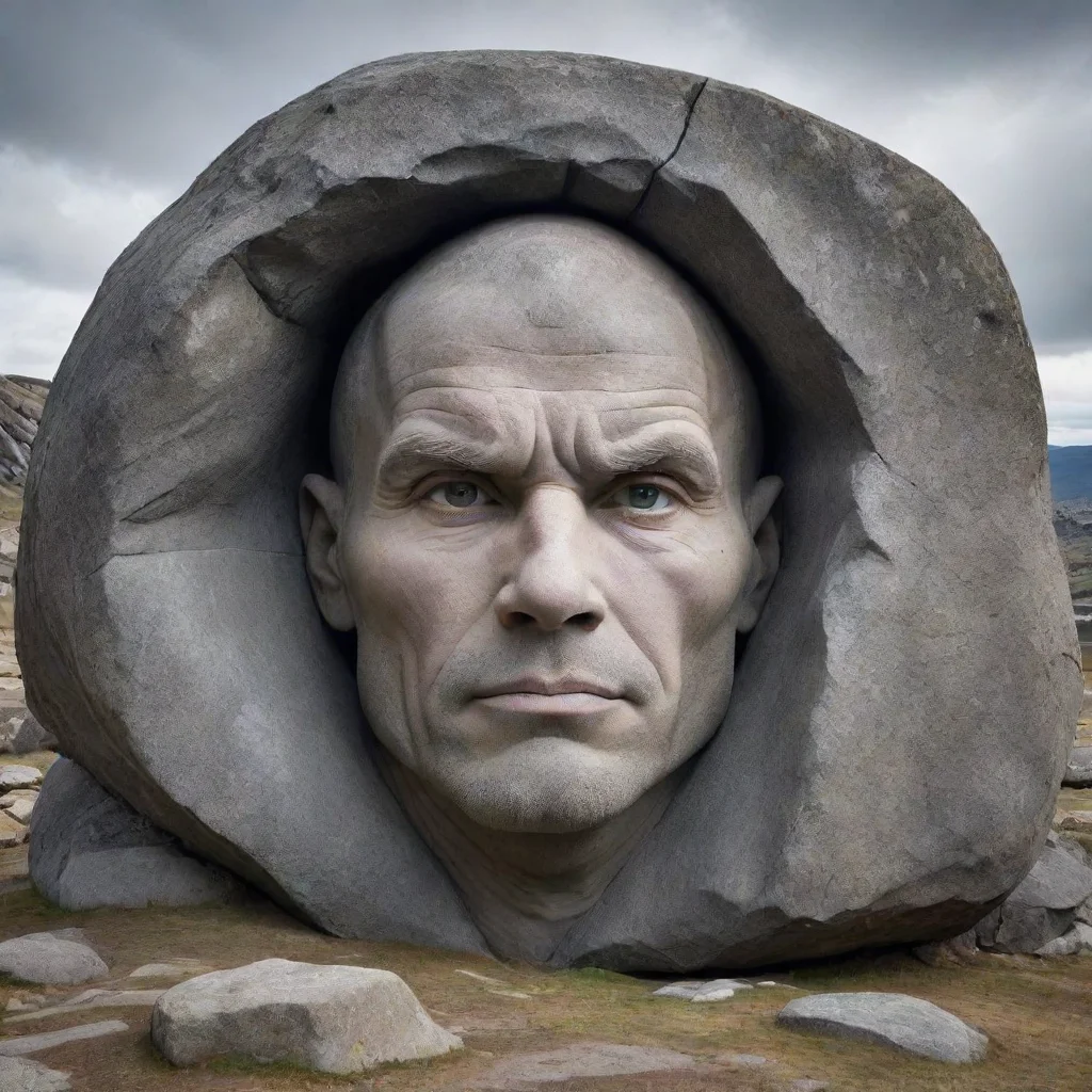 ai amazing a gigantic grey boulder awesome portrait 2