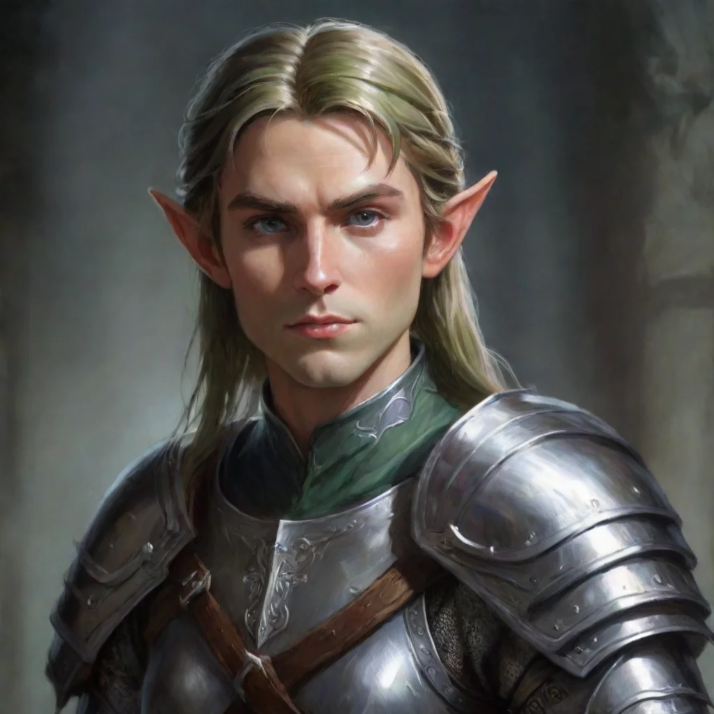 ai amazing a picture of a elf knight awesome portrait 2
