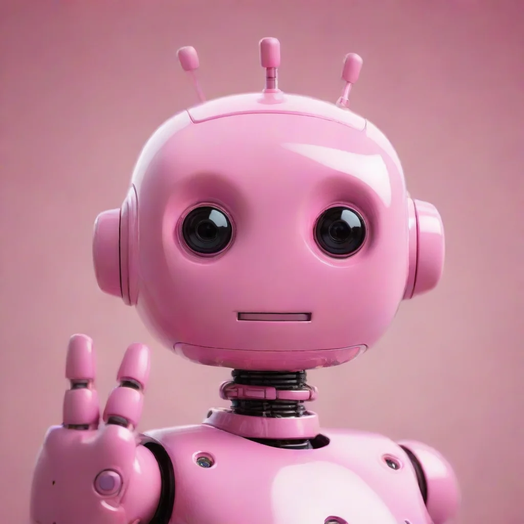 ai amazing a pink robot saying hi awesome portrait 2