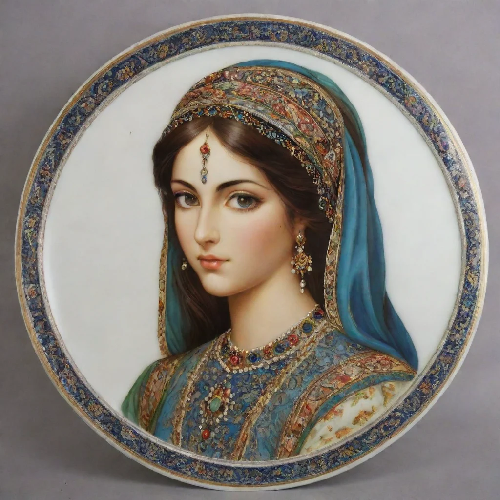 ai amazing a porcelain of persian design awesome portrait 2 wide