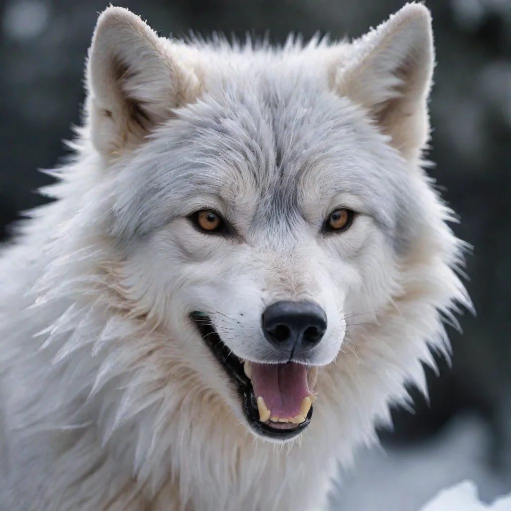 ai amazing a smiling wolfmade from ice awesome portrait 2