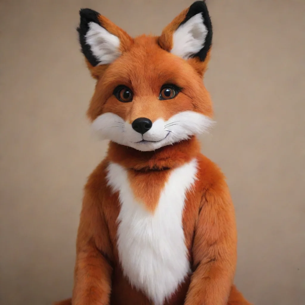 ai amazing a teddy red fox fursuit awesome portrait 2