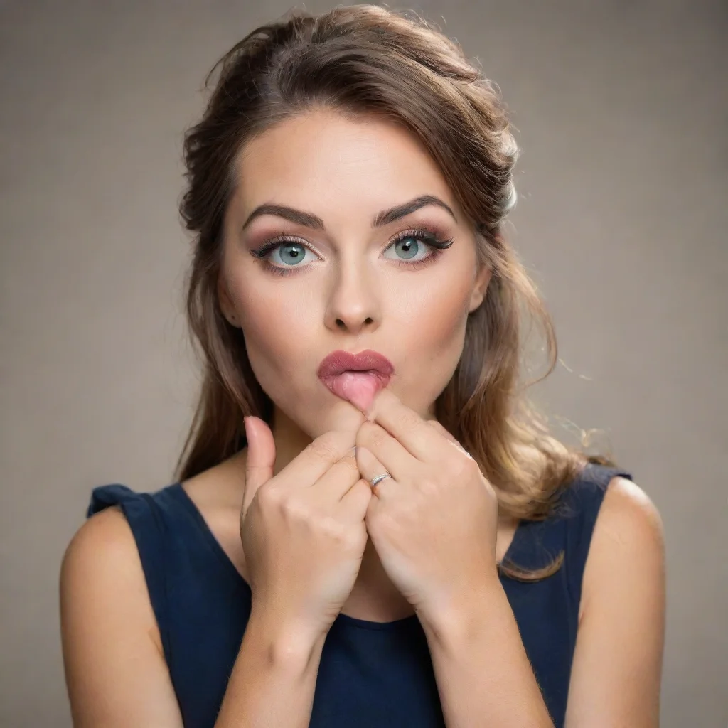 ai amazing a woman blows a kiss to the camera awesome portrait 2