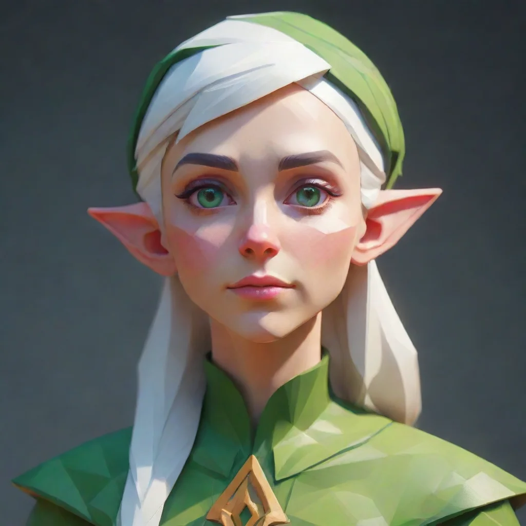 ai amazing aesthetic character elf low poly awesome portrait 2