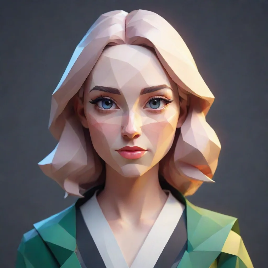 ai amazing aesthetic character low poly awesome portrait 2