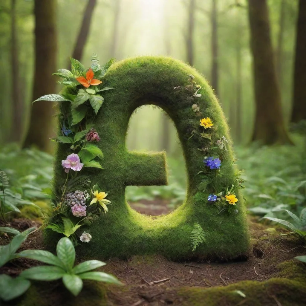 ai amazing alphabet a with nature awesome portrait 2