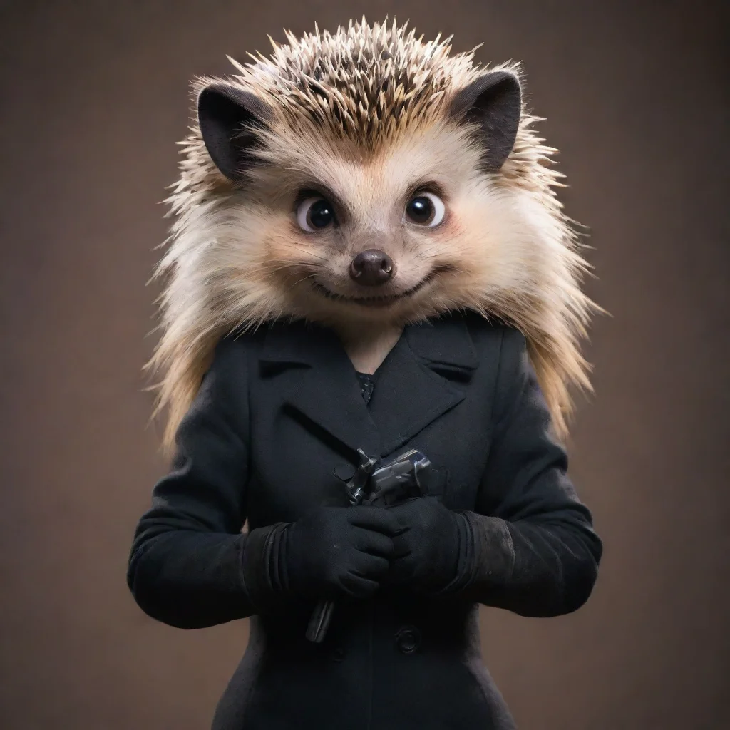 ai amazing amy the hedgehog smiling with black gloves and gunawesome portrait 2