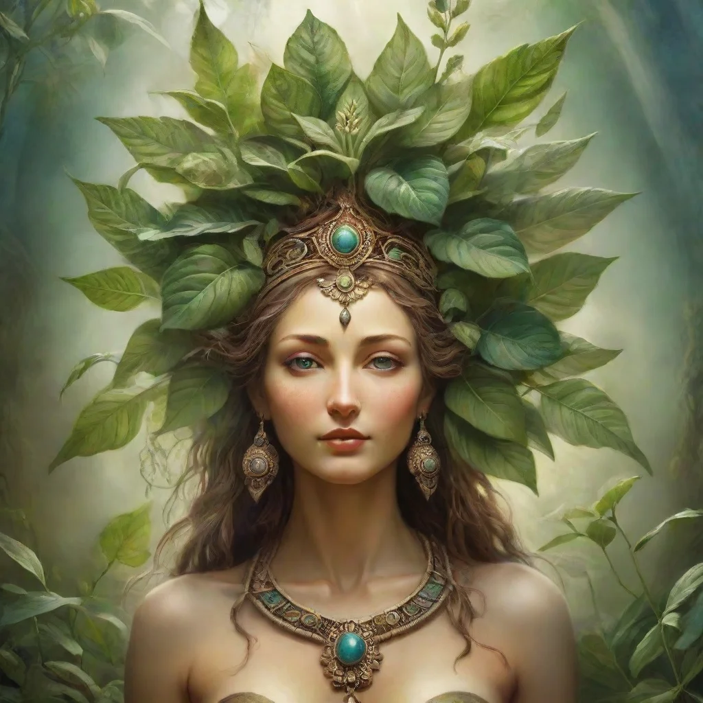 ai amazing ancient goddess of plant life awesome portrait 2