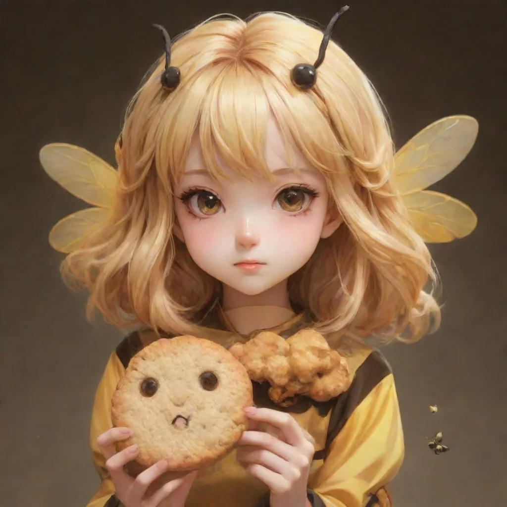 ai amazing anime bees holding a cookie awesome portrait 2