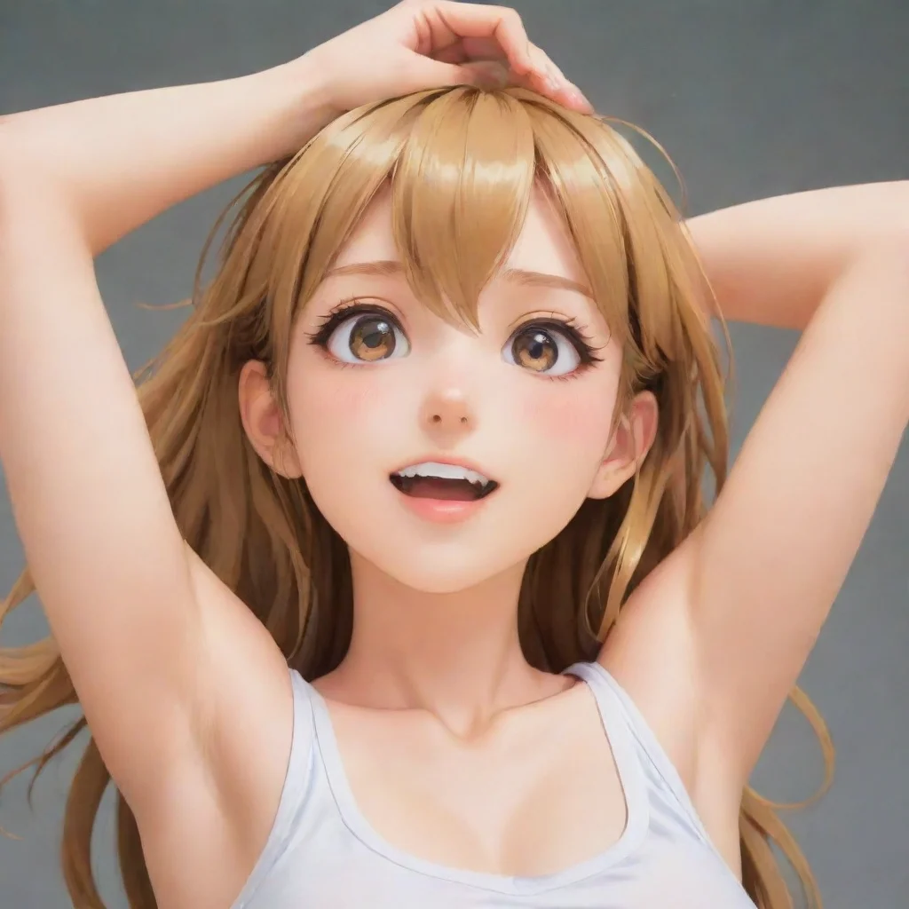 ai amazing anime girl being tickled on her armpits awesome portrait 2