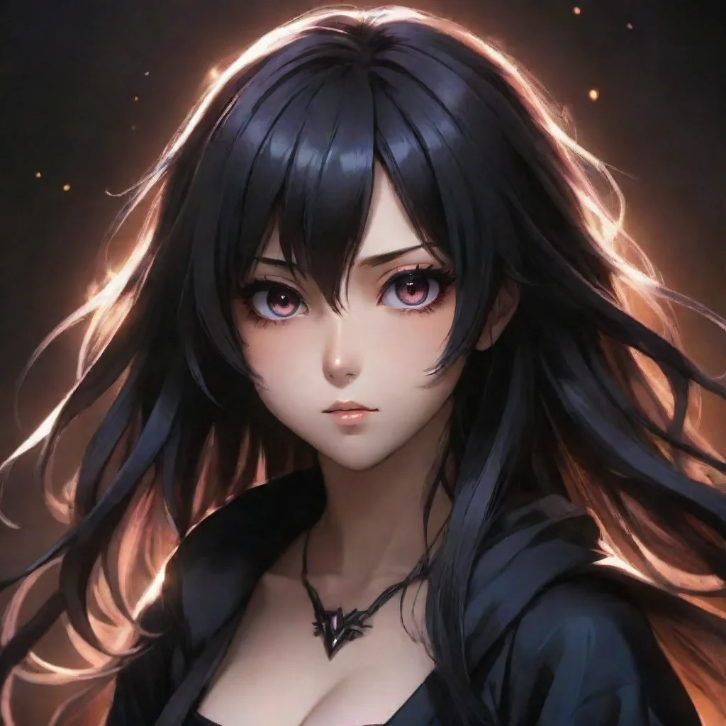 ai amazing anime girl with a dark power awesome portrait 2