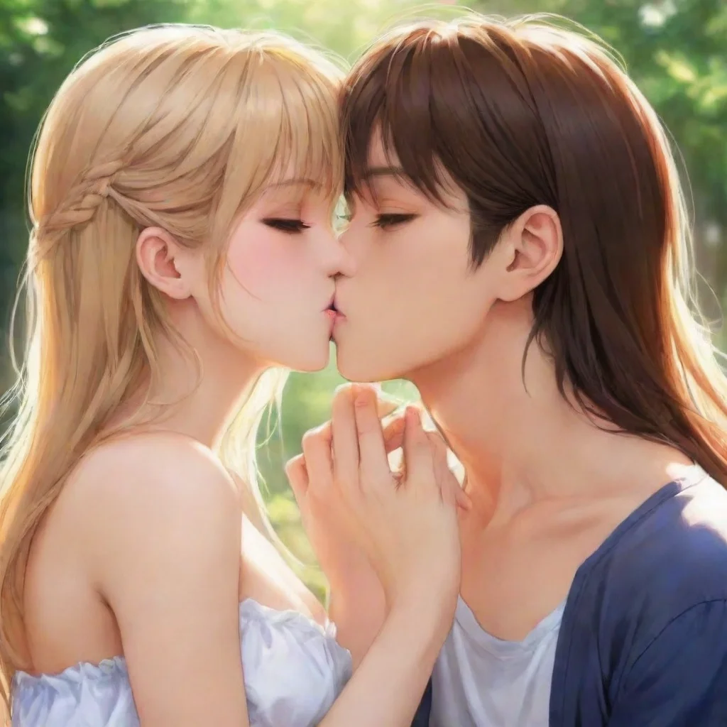 ai amazing anime girls kissing awesome portrait 2